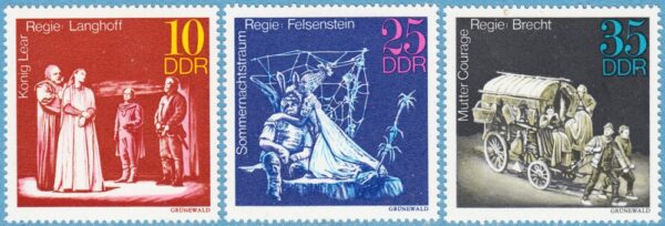 DDR 1973 M1850-2** teater 3 kpl