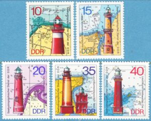 DDR 1974 M1953-7** fyrar 5 kpl
