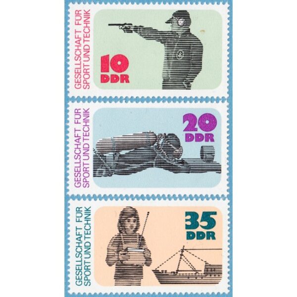 DDR 1977 M2220-2** skytte dykare modellbåt 3 kpl