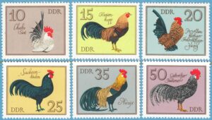 DDR 1979 M2394-9** fjäderfän 6 kpl
