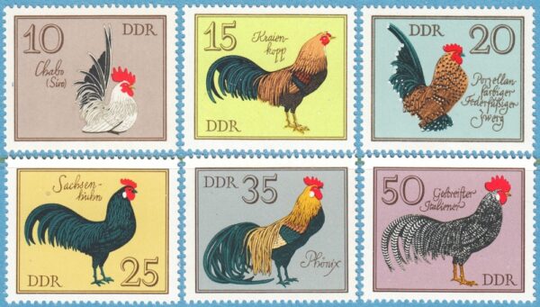 DDR 1979 M2394-9** fjäderfän 6 kpl