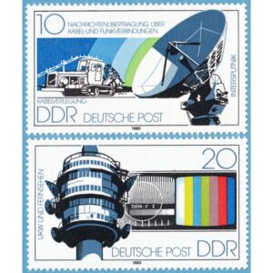 DDR 1980 M2490-1** parabol  TV-antenn  2 kpl
