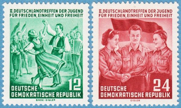 DDR 1954 M428-9** dans m.m. 2 kpl