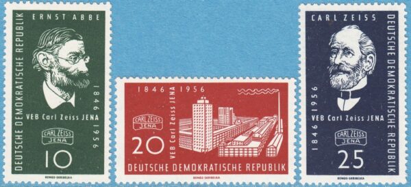 DDR 1956 M545-7** Carl Zeiss fabriken -  Jena 3 kpl