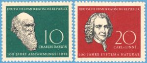 DDR 1958 M631-2** Darwin – Linné 2 kpl