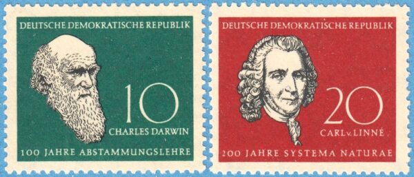 DDR 1958 M631-2** Darwin - Linné 2 kpl