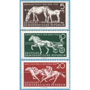 DDR 1958 M640-2** hästsport 3 kpl