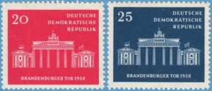 DDR 1958 M665-6** Brandenburger Tor 2 kpl