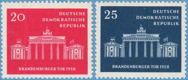 DDR 1958 M665-6** Brandenburger Tor 2 kpl