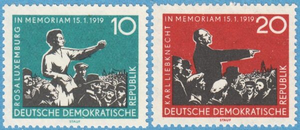 DDR 1959 M674-5** Rosa Luxembourg - Karl Liebknecht 2 kpl