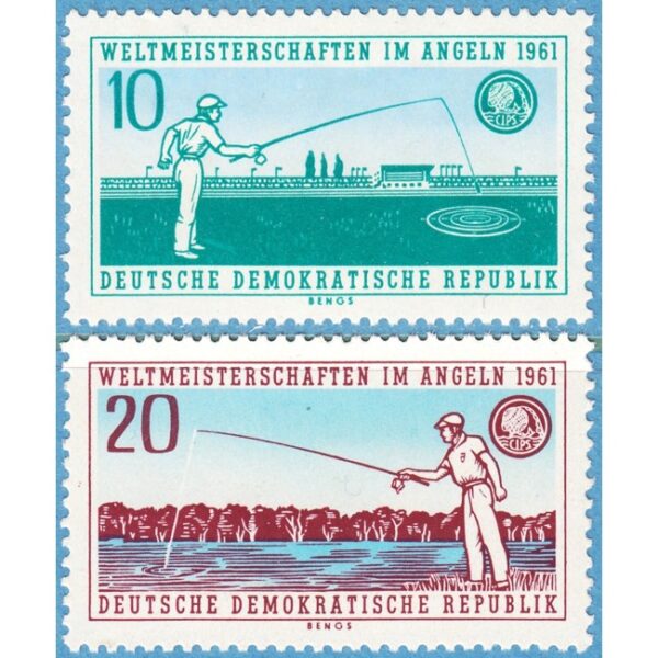 DDR 1961 M841-2** fisketävling 2 kpl