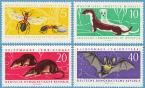 DDR 1962 M869-72** skyddade djur 4 kpl