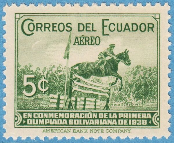 ECUADOR 1939 M413** hästsport - enda i serien