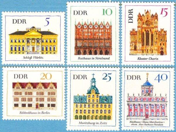 DDR 1967 M1245-50** byggnader 6 kpl