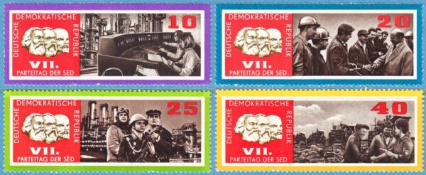 DDR 1967 M1258-61** partidag 4 kpl