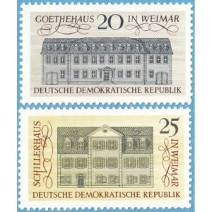 DDR 1967 M1329-30** Goethes och Schillers hus 2 kpl