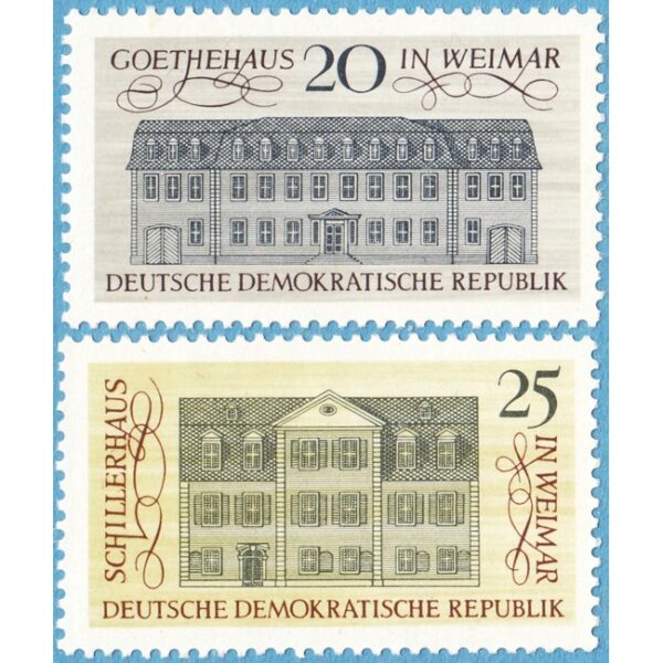 DDR 1967 M1329-30** Goethes och Schillers hus 2 kpl