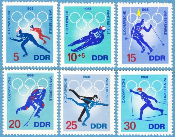DDR 1968 M1335-40** vinter-OS 6 kpl