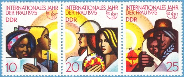 DDR 1975 M2019-21** internationella kvinnoåret 3 kpl i strip