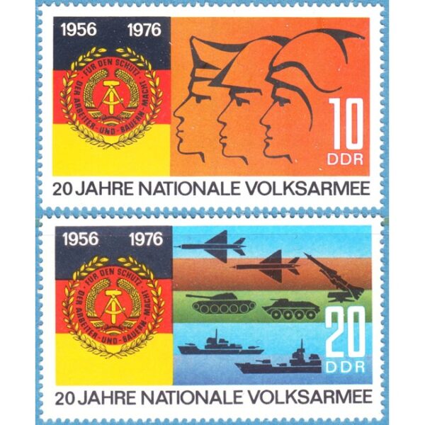 DDR 1976 M2116-7** folkets armé 20 år