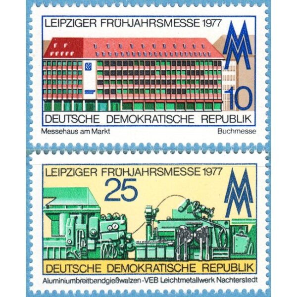 DDR 1977 M2208-9** Leipzig vårmässa 2 kpl