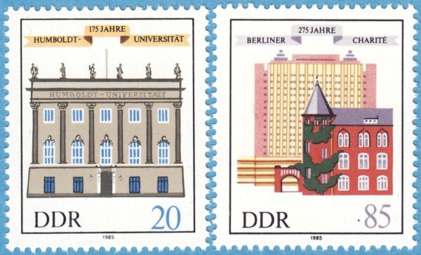 DDR 1985 M2980-1** Humboldt universitet - Charité Berlin 2 kpl
