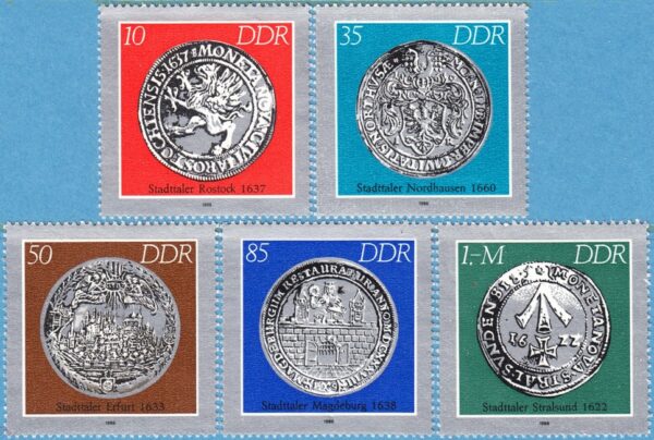 DDR 1986 M3040-4*  historiska mynt 5 kpl