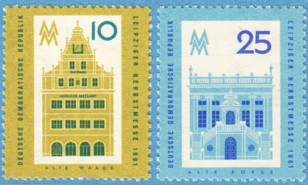 DDR 1961 M843-4** Leipzig höstmässa 2 kpl