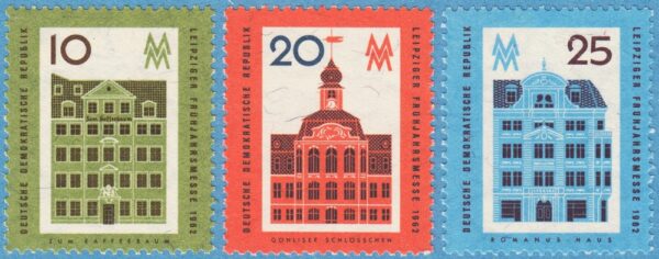 DDR 1962 M873-5**Leipzig vårmässa 3 kpl