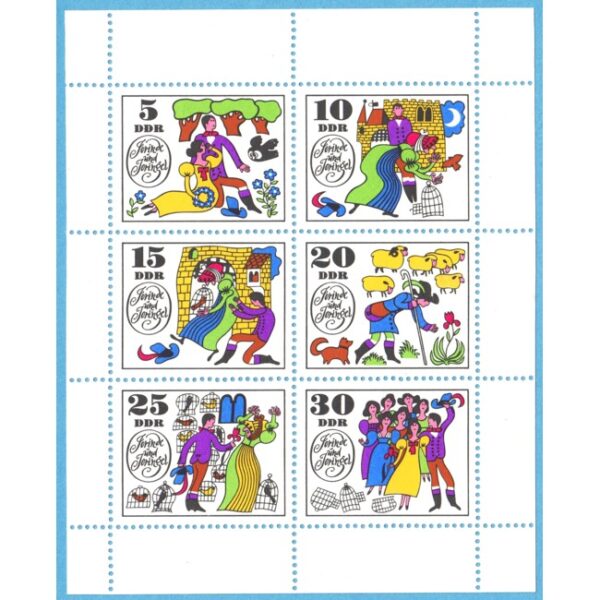 DDR 1969 M1450-5** saga: Jorinde & Joringel 6 kpl i block