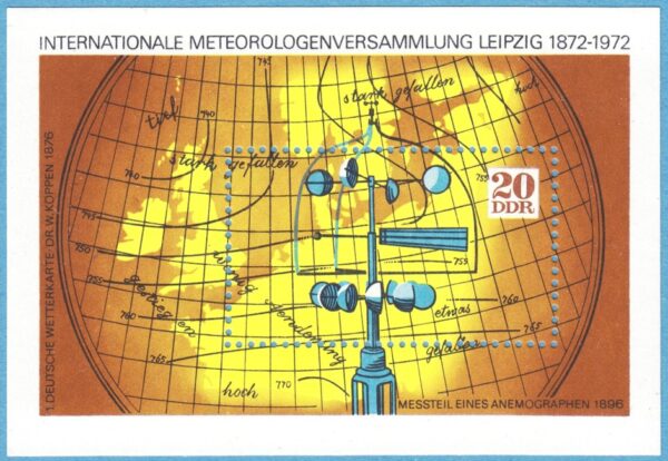 DDR 1972 M1745 BL34** meteorologi
