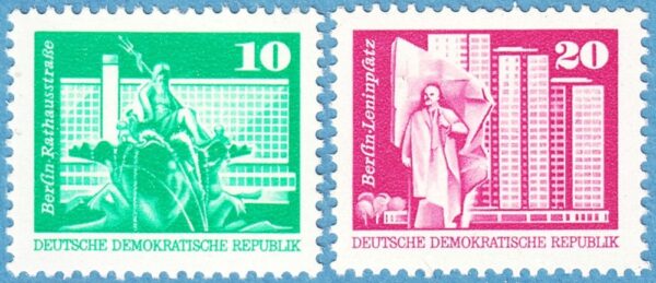 DDR 1973 M1868-9** Neptun fontän - Lenin monument 2 kpl