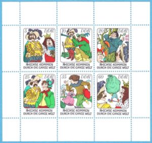 DDR 1977 M2281-6** saga: ”echse kommen durch die ganze welt” 6 kpl i block