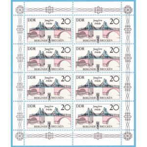 DDR 1985 M2973 II Kb historiska broar 8 st i block