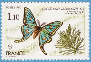 FRANKRIKE 1980 M2208** fjäril 1 kpl