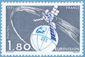 FRANKRIKE 1980 M2191** satellit – Eurovision 1 kpl