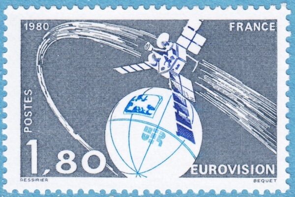 FRANKRIKE 1980 M2191** satellit - Eurovision 1 kpl