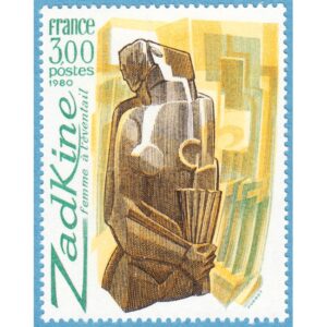 FRANKRIKE 1980 M2192** skulptur av Zadkine 1 kpl