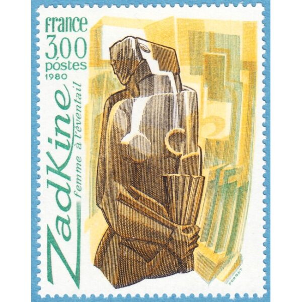FRANKRIKE 1980 M2192** skulptur av Zadkine 1 kpl