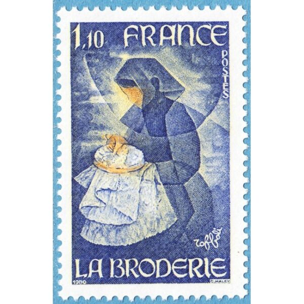 FRANKRIKE 1980 M2199** broderi 1 kpl