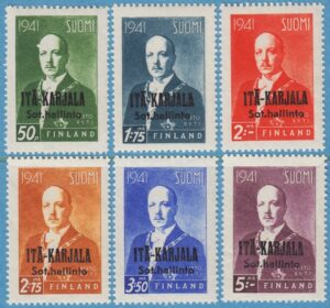 ÖSTKARELEN 1942 F16-21** President Ryti 6 kpl